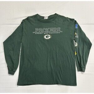 NFL Green Bay Packers Long Sleeve T-Shirt Green Size Large P1